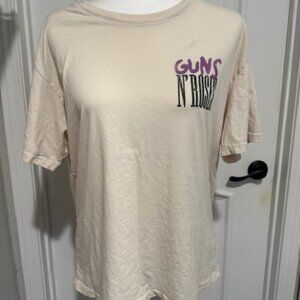 Daydreamer Shirt Womens Large Beige Guns N Roses Inglewood Concert Band T-shirt